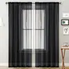 Dropshipping de Produto Acabado Temu, Cortinas de Poliéster de Cor Sólida Camada Dupla Transfronteiriças, Cortinas Voil Semi-Blackout, Item Quente Shein