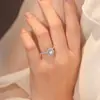 Anillo de Rosa con Diamantes Completos Yu Hong, Diseño de Nicho de Lujo Ligero, Anillo de Propuesta Abierto de Moda y Elegante, Directo del Fabricante
