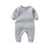 D AliExpress Mono de Manga Larga con Broches en el Hombro para Bebé Mono de Bebé Color Sólido Pullover Mameluco Largo con Pies