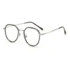 Óculos Fashion Anti-Luz Azul Sem Grau Cor Verde Fada Liso, Adequado para Lentes de Grau, Armação Pequena com Aro de Metal Tendência