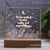 Luz de Noche 3D Creativa para el Día de la Madre, Día del Padre, San Valentín, Hermanas y Hijas, Saludos en Forma de Corazón, Lámpara Pequeña de Mesa LED