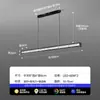 Luminária Pendente Linear Criativa Minimalista Italiana para Restaurante 2025 Moderna Simples Luminária de Mesa Pendente para Mesa de Sala de Jantar