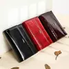 Cartera de Cuero Patentado Ruso Transfronteriza para Mujer Simple de Primera Capa de Piel de Vaca Moda Monedero de Cuero para Mujer Venta al por Mayor