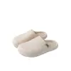 Pantuflas de Algodón Impermeables con Puntera de PU para Mujer, Hogar, con Terciopelo Plus, Engrosadas, Antideslizantes, Resistentes al Desgaste, de Interior, para Pareja, Algodón Cálido, Hombre