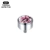 Arete de Aleación de Titanio F136 con Rosca Interna Zirconia 5A Paquete de Clavo para Nariz Aobao con Varilla de Fondo Plano Cabezal de Repuesto para Clavo de Labio con Rosca Interna
