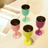 Popular de Gran Venta Copa de 15 oz Creativa Cáscara de Huevo Exportación de Gran Venta Acero Inoxidable Copa Alta de Fondo Redondo en Forma de U para Vino Tinto