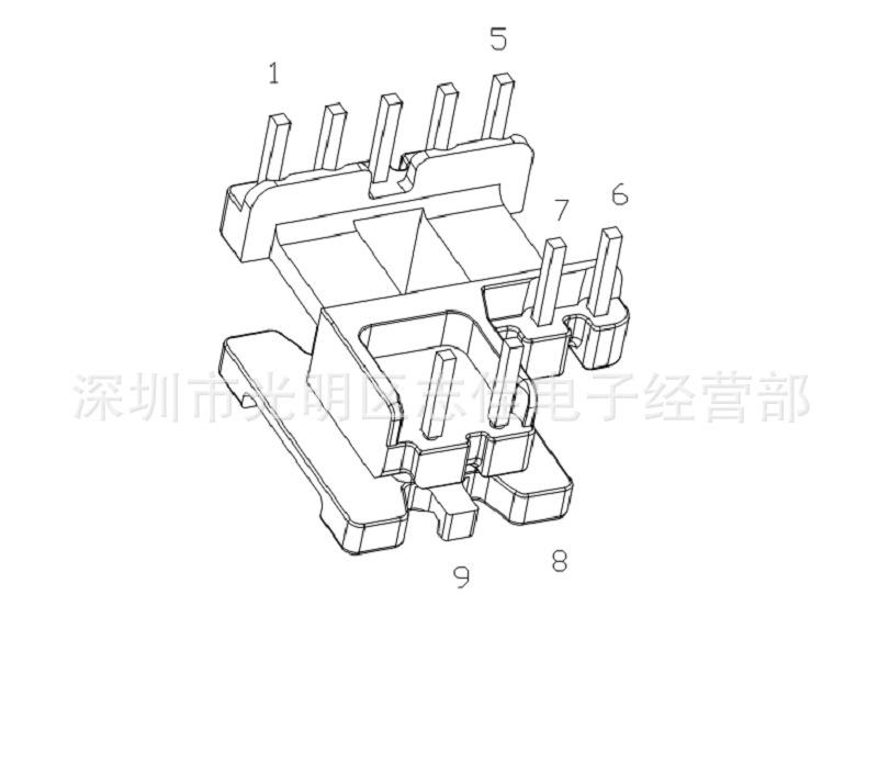 EE13骨架 立式5-2-2  0.12   0.22