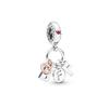 Joyería Panjia nuestro nuevo colgante de letra bicolor plata oro rosa colgante de letra bff pulsera con cuentas