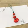 Broche Original Qianlan Esmalte Artesanal Chinês Gola Cheongsam Hanfu Gradiente Borla Fivela de Broche Pingente de Bolsa
