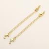 Color Oro Verdadero 18K Conservación del Color Galvanizado Cadena de Cola de Extensión Gotas de Agua de Amor Accesorios de Broche de Langosta para Joyería Hecha a Mano DIY Collar Pulsera