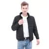 Jaqueta de Penas Leve Sem Costura Costurada Cruzada Outono e Inverno Nova para Homens, 90% Penugem de Pato Branco, Camada Dupla, Sem Costuras, Gola Alta, Tamanho Grande