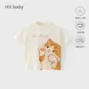 Camiseta de Manga Corta de Algodón Jersey para Niños con Temática de Gatos, Nueva de Verano, Camiseta Casual Delgada para Bebés y Niños, Estilo Coreano