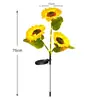 Luces Solares de Girasol para el Suelo, Luces LED Impermeables para Árboles Controladas por Luz para Exteriores, Luces de Suelo para Decoración de Ambiente en Jardines y Césped