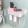Creative Gargle Cup Set Escova de Dentes Suporte Escova Magnética Porta Armário Armazenamento Toothware Box Casal Escova de Dentes Copo Pasta de Dentes Squeezer
