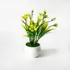Planta de grama de frutas artificial de 7 galhos para desktop transfronteiriço, mini planta em vaso, decoração de mesa de escritório, flor artificial, pequeno ornamento de bonsai