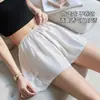 Pantalones de Seda con Encaje, Estilo Coreano, Lazo, Anti-Exposición, Nuevos, Shorts Casuales para el Hogar, Leggings Transpirables para Mujer
