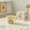 Tazas Creativas Familiares al por Mayor, Tazas de Cerámica de Dibujos Animados de Aspecto Elevado, Tazas para Desayuno para Parejas en Casa, Recuerdos Lindos