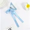 Pinza para el pelo de estilo nuevo transfronteriza, exquisita, estilo dulce, con lazo de cinta, sensación elegante y de alta gama, elegante pinza de tiburón para mujer