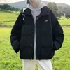 Outono e inverno quente novo versátil casual manga longa lapela espessado casaco pão adolescente casual versátil masculino algodão casaco