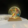 Luz de Noche Popular de Cristal Luminoso Transfronteriza Adorno de Planeta Cielo Estrellado Grabado en 3D Regalo Creativo para San Valentín Navidad
