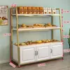 Balcão Ilha Expositores para Bolos de Padaria Vitrine Expositora Multicamadas Prateleiras para Panificação Supermercado Estilo Celebridade da Internet