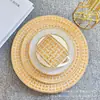 Plato de cena occidental de porcelana de hueso con borde dorado estilo europeo transfronterizo, decoración para sala de modelos, mesa de sala, plato plano de cerámica para el hogar