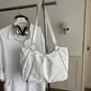 Bolsa Casual de Gran Capacidad para el Día a Día Bolso de un Solo Hombro Bolso de Mano para la Escuela Bolso Tote de Moda Estilo Coreano con Estrellas Lindas