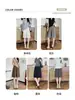 Pantalones Cortos de Lino Tencel Lavado para Mujer, Verano Finos Sueltos de Cintura Alta Pierna Ancha, Pantalones Cortos de Largo Medio de Algodón y Lino Estilo Old Money
