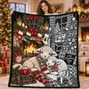 Manta de Franela Polar con Tema Navideño Impresión Digital Suministro Exclusivo Transfronterizo Dropshipping Cubierta de Sofá Manta Siesta de Oficina