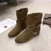 Botas Martin botas de moda estilo tacón oculto nuevo 2026 botas western retro botas cortas adelgazantes otoño caña corta mujer páramo