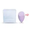 Algodón de maquillaje flocado tipo gota de agua sin látex mini huevo de maquillaje huevo de belleza mini corte oblicuo traje de esponja para polvos tipo calabaza