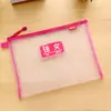 Bolsa de archivo con cremallera A4, bolsa de clasificación de materias para estudiantes, bolsa de papel de prueba de cuadrícula transparente para matemáticas chinas e inglés, papelería para estudiantes