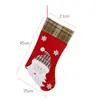 Calcetines grandes de Navidad Calcetines de Navidad Regalos navideños Decoraciones navideñas nuevas Bordado de dibujos animados de franela