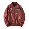 Chaqueta de Cuero para Motociclista Hombre Holgada Ropa de Otoño e Invierno de Este Año Estilo Coreano Moderna Chaqueta Guapa Duffy Chaqueta de Cuero Moderna Bordada
