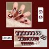 Oso navideño usar uña otoño e invierno parche de uñas rómbico pieza de belleza para uñas mismo TikTok uña postiza uña uña belleza pegatina producto terminado