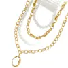 Collar de Perlas Oceánicas de Venta Caliente Transfronterizo Europeo y Americano Cadena para Clavícula de Mujer Colgante de Estrella de Mar y Concha Collar Multicapa Apilable Venta al por Mayor