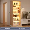 Estantería, Gabinete de Almacenamiento Estilo Antiguo, Gabinete de Almacenamiento Integrado en Pared, Gabinete de Almacenamiento Multicapa para Oficina, Vitrina de Pie para Sala de Estar