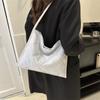 Nova bolsa de ombro estilo coreano de 2023, grande capacidade, romboide, bolsa de axila, bolsa francesa, bolsa tote bordada, moda feminina