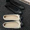 Zapatos planos de suela blanda estilo Chanel con lazo para mujer 2026 nueva llegada de primavera de corte bajo sin cordones Zapatos planos de ballet Wanwan