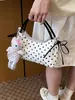 Bolsa de ombro casual de nylon da moda, grande capacidade, bolsa feminina para o trabalho, bolsa quadrada pequena, bolsa tote, bolsa de axila, fresca e doce