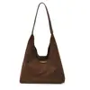 Bolsa de tela nueva de otoño, bolsa de hombro retro simple de gran capacidad, bolso de mano versátil con estampado de leopardo de moda, bolsa de mano de comercio exterior para mujeres