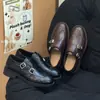 Zapatos Retro de Tacón Grueso Tallados Mollykiki 2026 Nuevo de Principios de Primavera Versátiles y Cómodos Mocasines Retro Estilo Británico