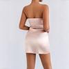 Verano Transfronterizo Nuevo Top de Tubo Vestido de Mujer Celebridad de Internet Falda Corta Ajustada a la Cadera Vestido Sexy de Chica Caliente Adelgazante de Cintura