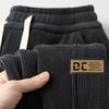 Pantalones deportivos de pana vintage para hombre, estilo casual, de tendencia de moda, holgados, de talla grande, para otoño e invierno, deportivos y recortados.
