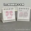 Oso Lindo Autocrítico 2027 Calendario de Escritorio Pequeño Estilo INS Alto Valor Estético Adorno de Escritorio Mini para Estudiante Calendario de Ensamblaje
