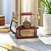 Adornos de Teléfono Retro Antiguo Modelo de Disco de Marcación Fijo Teléfono Fijo República de China Objetos Viejos Nostálgicos Atrezo de Película