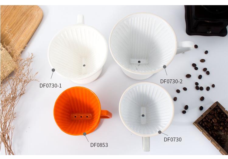 锥形陶瓷咖啡漏斗过滤杯 滴漏咖啡杯过滤器套装手冲咖啡过滤杯v60