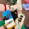 Calcetines de Otoño e Invierno de Pingüino Pequeño de Media Pantorrilla Ins de Moda Dibujos Animados Lindos Originales Versátiles Calcetines Simples para Mujer Estudiante Deportivos
