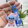 Llavero de figura de personaje de dibujos animados Stitch para coche, colgante, fiesta de frutas, pareja de Stitch, decoración de mochila, gashapon caja sorpresa