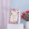 Estilo Coreano Dupla Face Carimbada a Ouro Série de Casamento Sacola de Presente de Agradecimento de Mão Sacola de Presente de Papel Kraft para Casamentos
